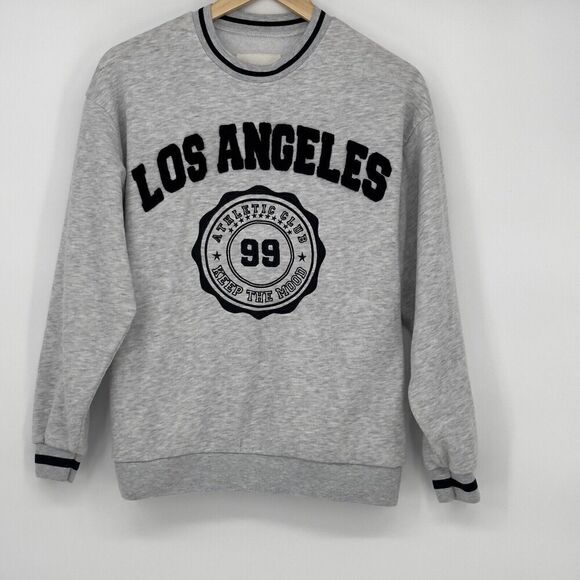 Aeropostale Sweatshirt‎ Women's  Gray Spell Out Logo Y2K Preppy Sweater Size XL - Picture 6 of 12